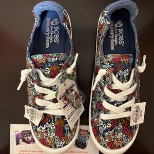 BOBS by Skechers. Dog print. Size 10.